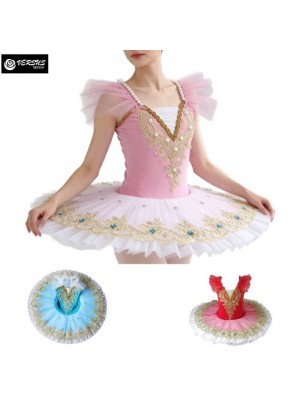Vestito Tutù Saggio Danza Bambina Ragazza Girl 100-170 Ballet Tutu Dress DANC273